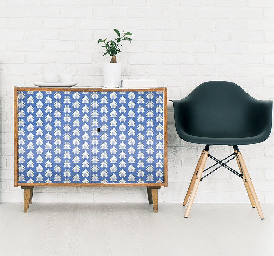 azure-fleur-peel-and-stick-wallpaper-york-wallcoverings-scs6059 - York Wallcoverings Wallpaper