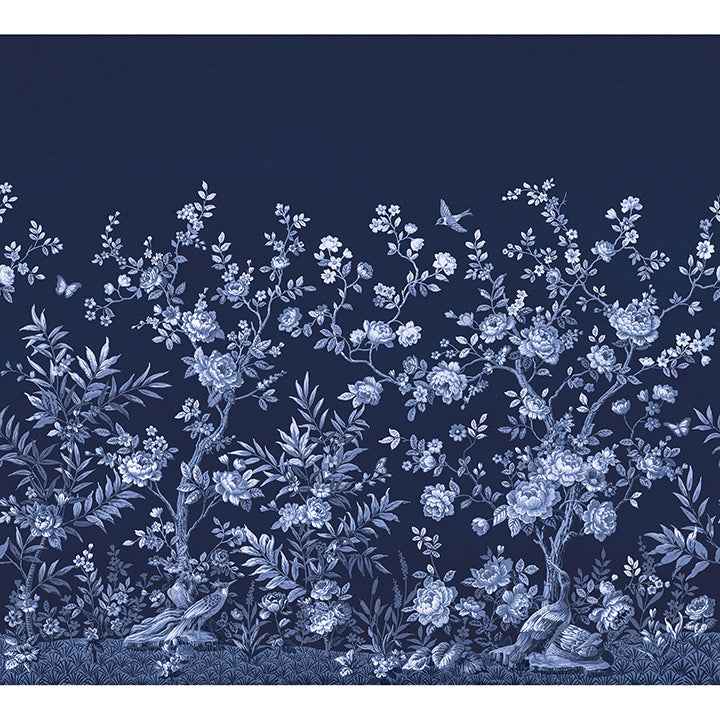 Twilight Chinoiserie Midnight Blue Wall - York Wallcoverings - ASTM5058 - York Wallcoverings Wallpaper