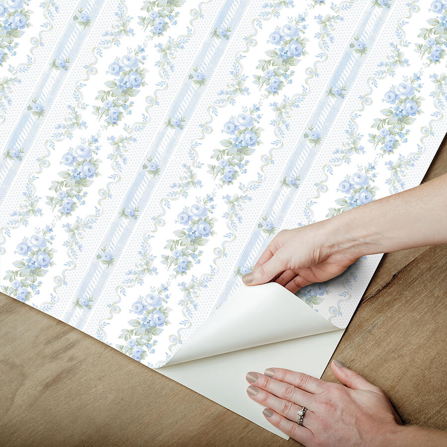 sweet-blue-dreamy-days-peel-and-stick-wallpaper-york-wallcoverings-lfs6112 - York Wallcoverings Wallpaper