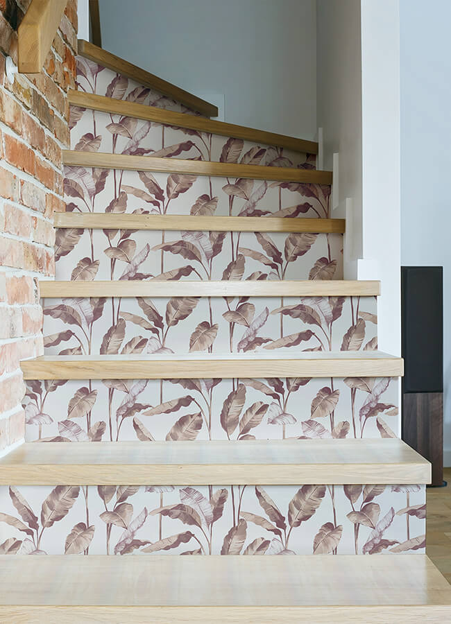 mauve-banana-leaf-peel-and-stick-wallpaper-york-wallcoverings-nus4902 - York Wallcoverings Wallpaper