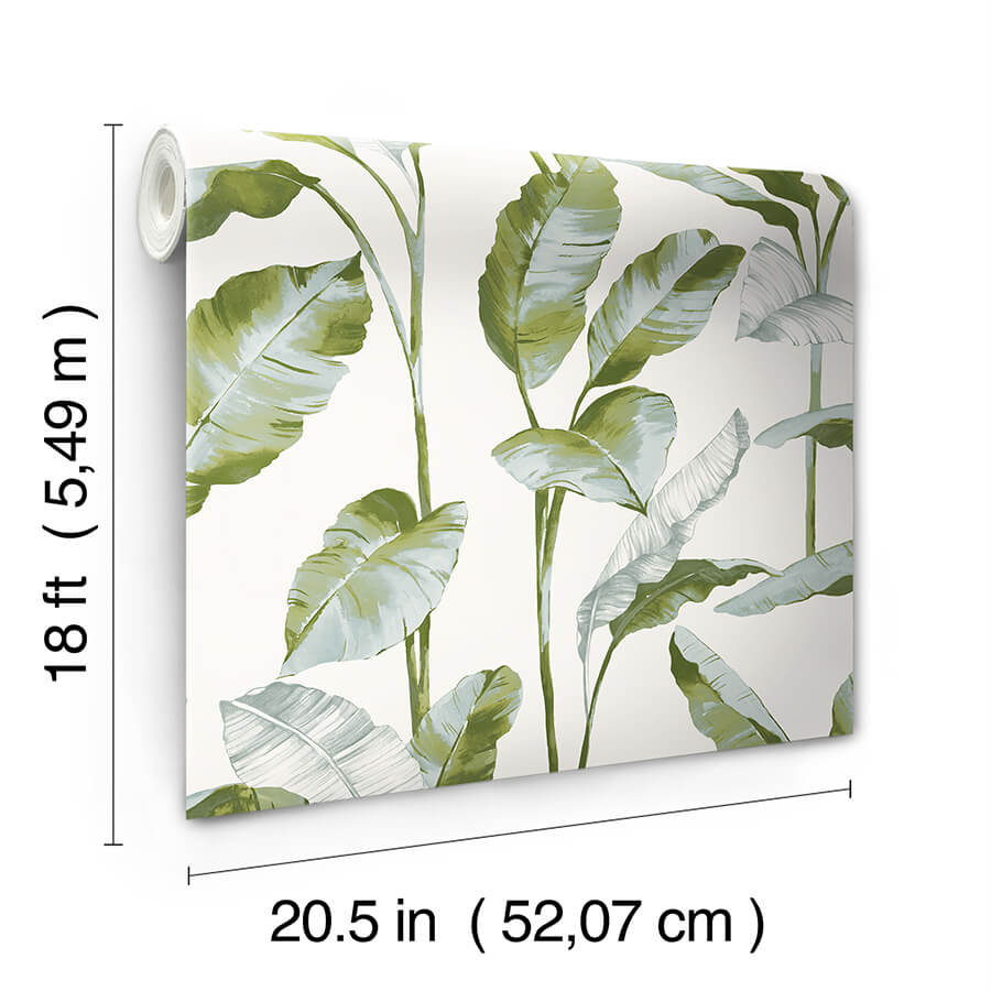 green-banana-leaf-peel-and-stick-wallpaper-york-wallcoverings-nus4903 - York Wallcoverings Wallpaper
