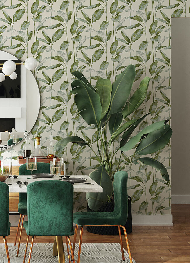 green-banana-leaf-peel-and-stick-wallpaper-york-wallcoverings-nus4903 - York Wallcoverings Wallpaper