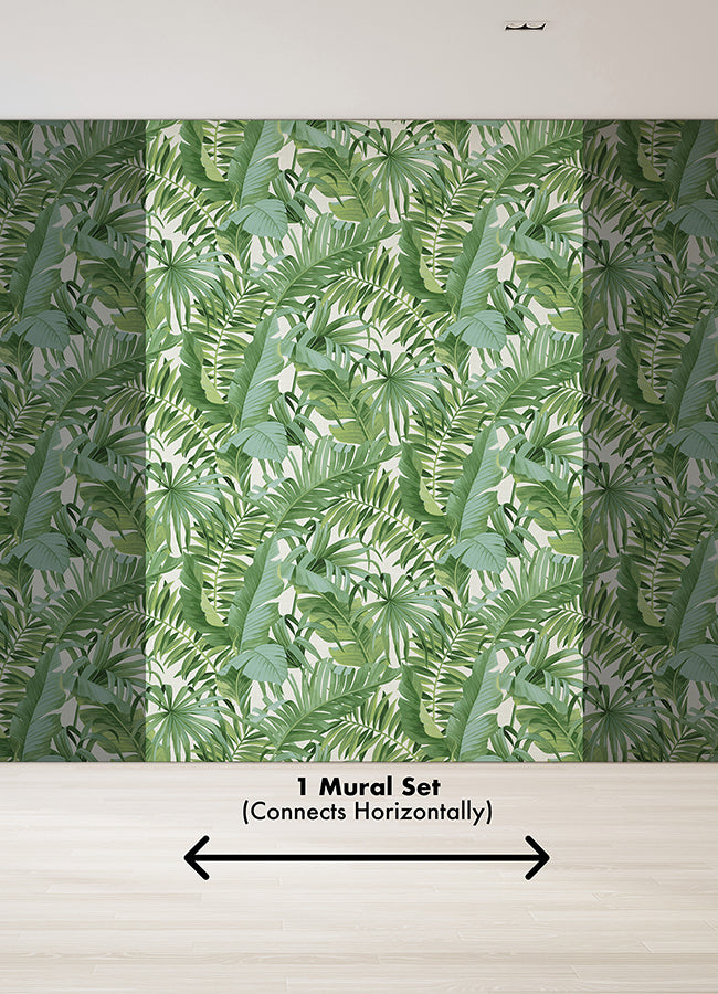 tropical-palm-leaf-green-wall-mural-york-wallcoverings-astm5047 - York Wallcoverings Wallpaper