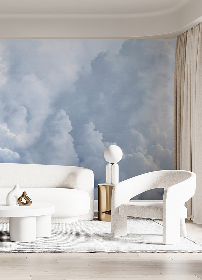 in-the-clouds-sky-blue-wall-mural-york-wallcoverings-astm5053 - York Wallcoverings Wallpaper