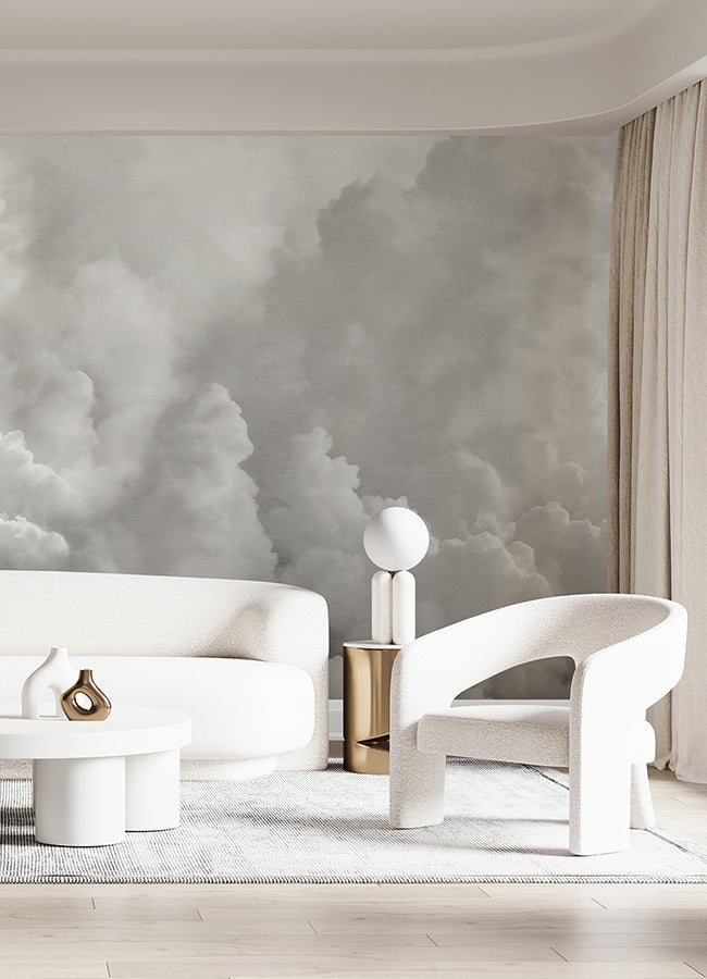 in-the-clouds-dove-grey-wall-mural-york-wallcoverings-astm5054 - York Wallcoverings Wallpaper