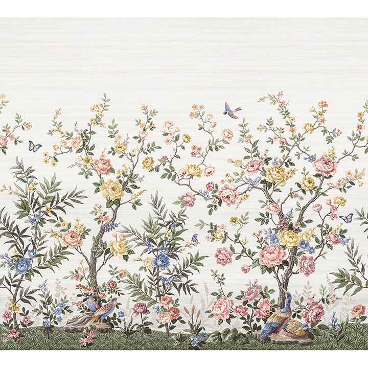 Spring Chinoiserie Soft White Wall Mural - York Wallcoverings - ASTM5055