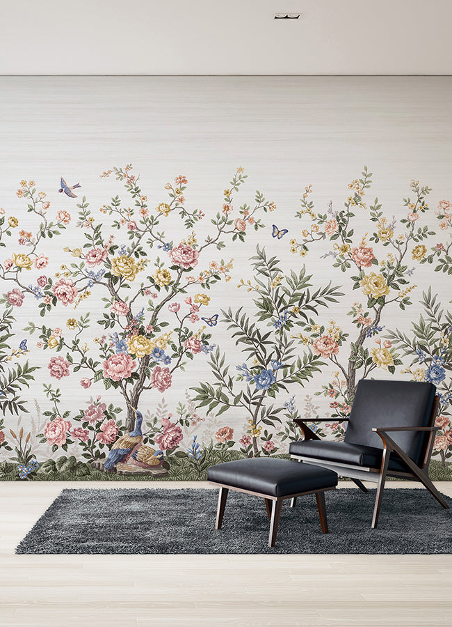 spring-chinoiserie-soft-white-wall-mural-york-wallcoverings-astm5055 - York Wallcoverings Wallpaper