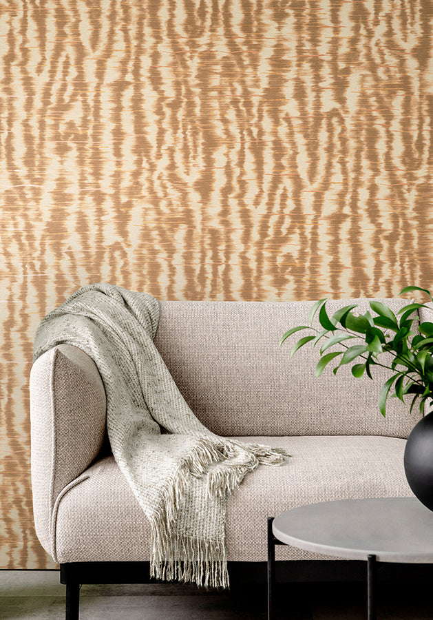 hartmann-rust-stripe-texture-wallpaper-york-wallcoverings-pk333442 - York Wallcoverings Wallpaper