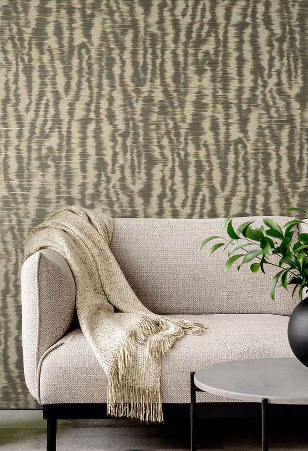 Hartmann Brown Stripe Texture Wallpaper - York Wallcoverings - PK333443 - York Wallcoverings Wallpaper