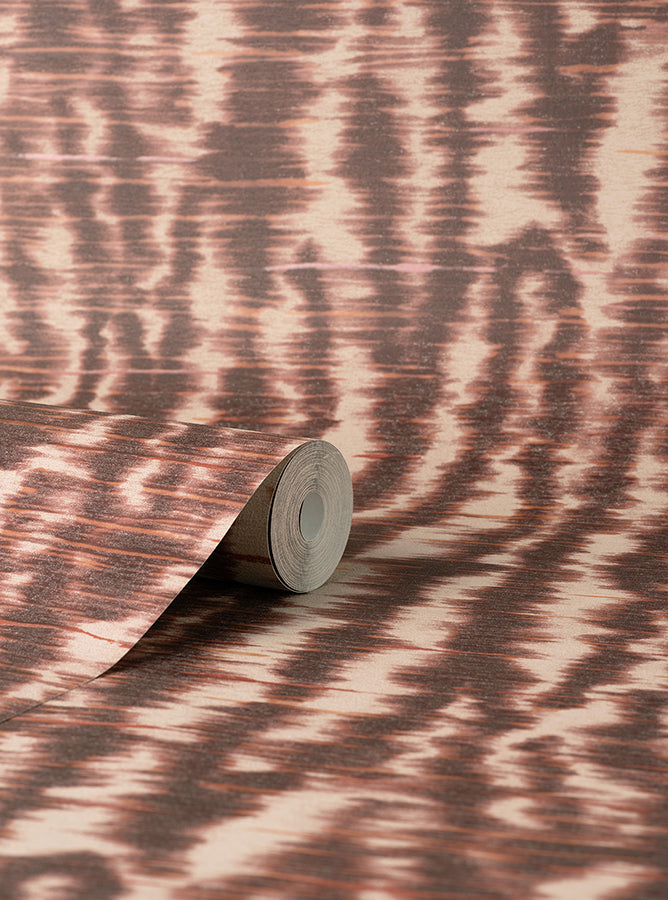 hartmann-burgundy-stripe-texture-wallpaper-york-wallcoverings-pk333444 - York Wallcoverings Wallpaper
