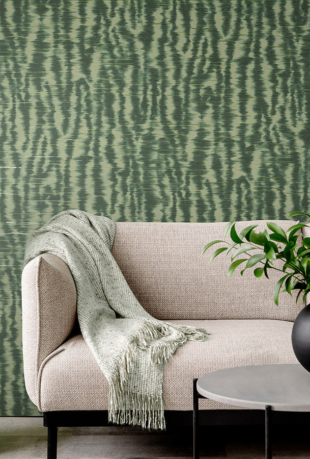 hartmann-green-stripe-texture-wallpaper-york-wallcoverings-pk333445 - York Wallcoverings Wallpaper