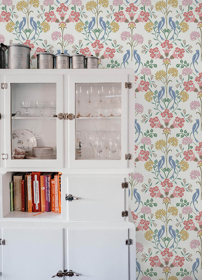pink-meadow-song-peel-and-stick-wallpaper-york-wallcoverings-nus6094 - York Wallcoverings Wallpaper