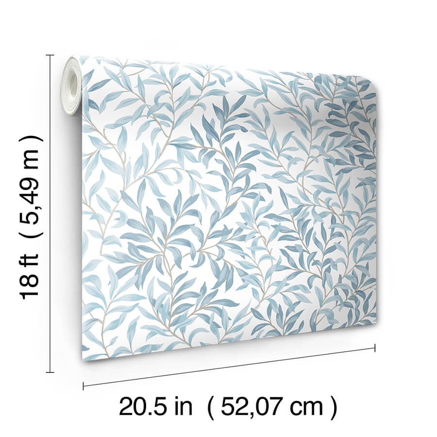 cloud-blue-terrace-vines-peel-and-stick-wallpaper-york-wallcoverings-nus6100 - York Wallcoverings Wallpaper