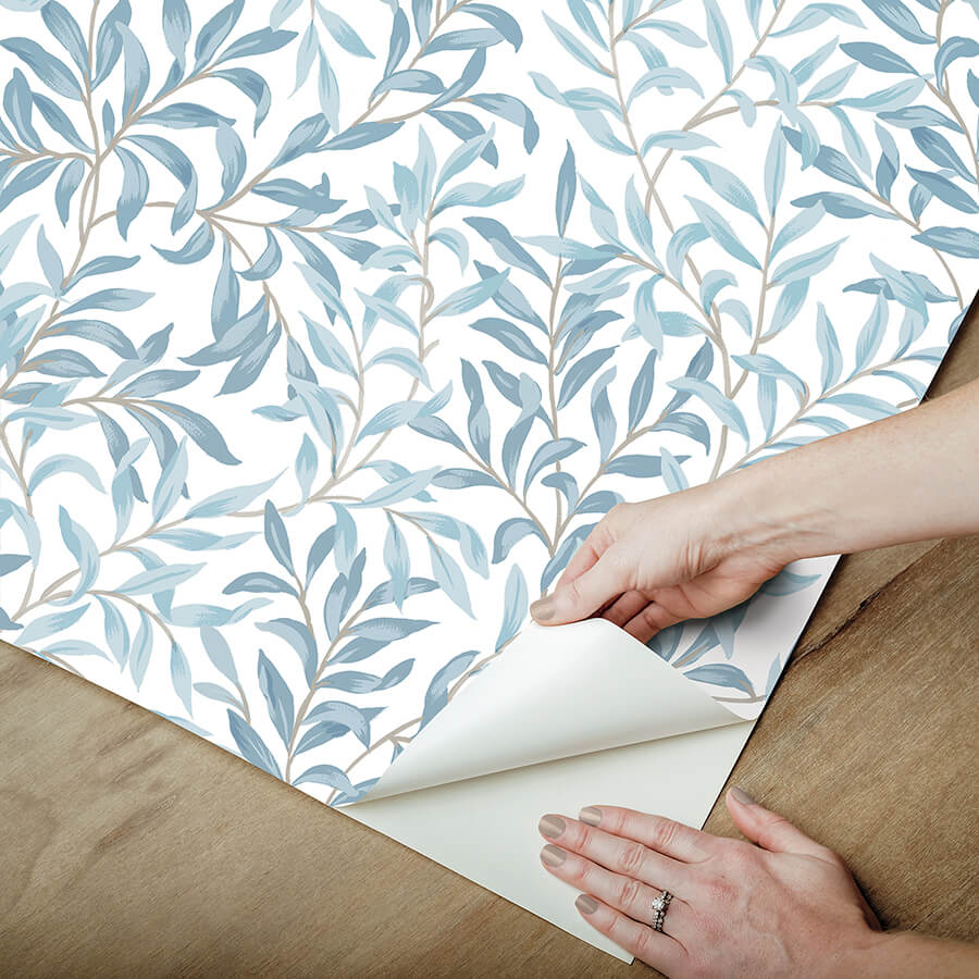 cloud-blue-terrace-vines-peel-and-stick-wallpaper-york-wallcoverings-nus6100 - York Wallcoverings Wallpaper