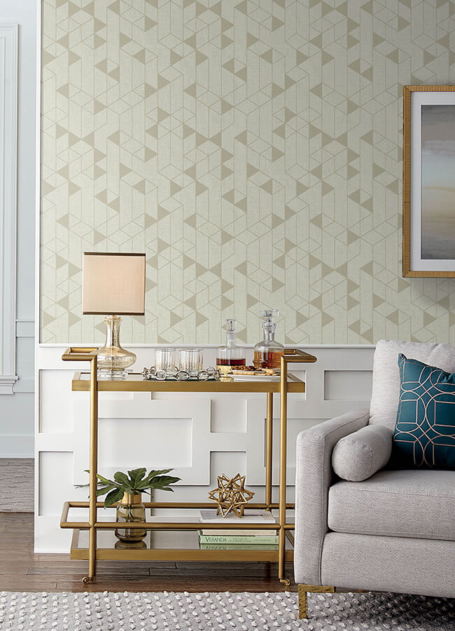 fairbank-champagne-linen-geometric-wallpaper-york-wallcoverings-4034-26770 - York Wallpaper Wallpaper