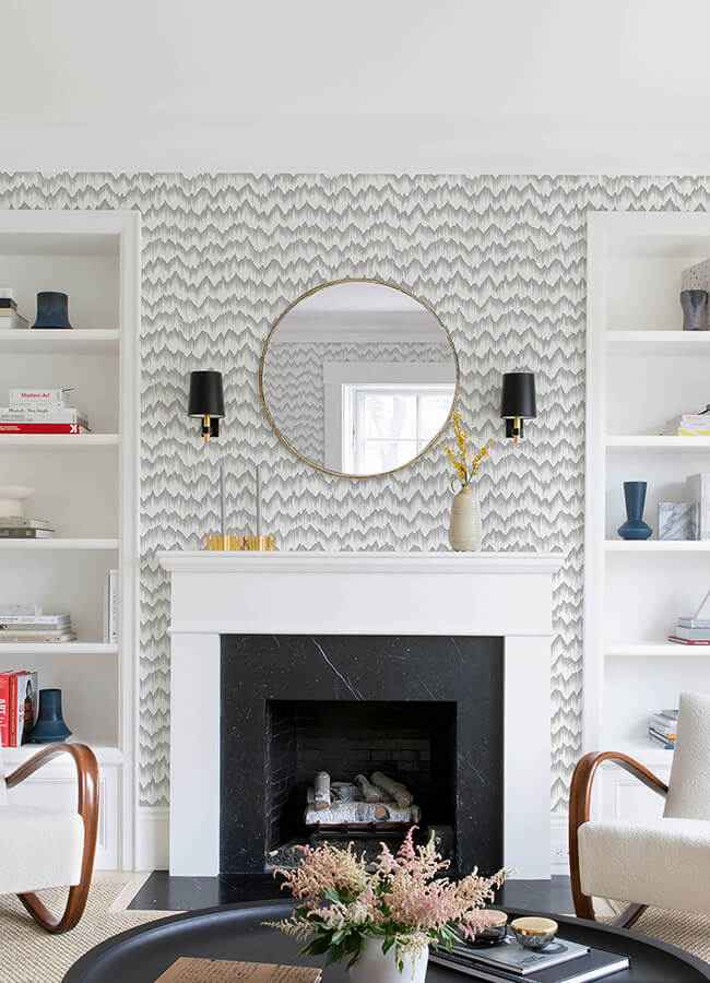 holmby-grey-brushstroke-zigzag-wallpaper-york-wallcoverings-4034-26779 - York Wallcoverings Wallpaper