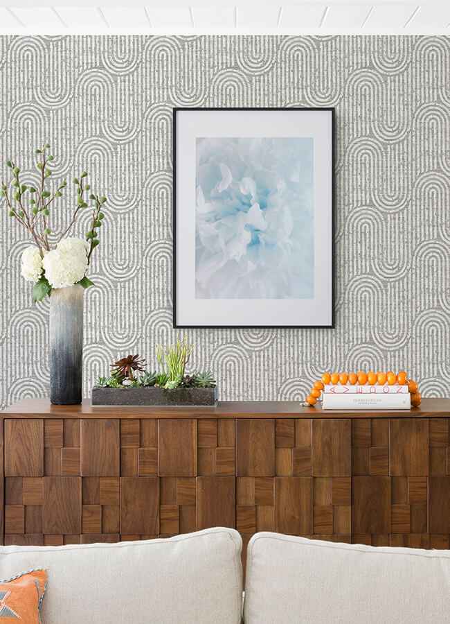 trippet-grey-zen-waves-wallpaper-york-wallcoverings-4034-26785 - York Wallcoverings Wallpaper