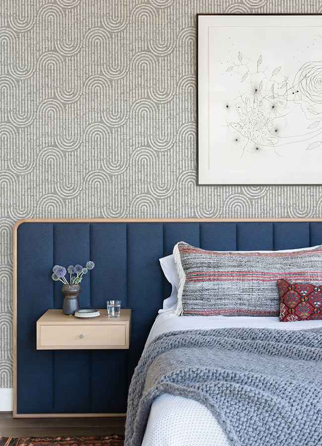 trippet-grey-zen-waves-wallpaper-york-wallcoverings-4034-26785 - York Wallcoverings Wallpaper