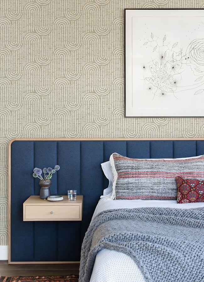 trippet-light-brown-zen-waves-wallpaper-york-wallcoverings-4034-26786 - York Wallcoverings Wallpaper