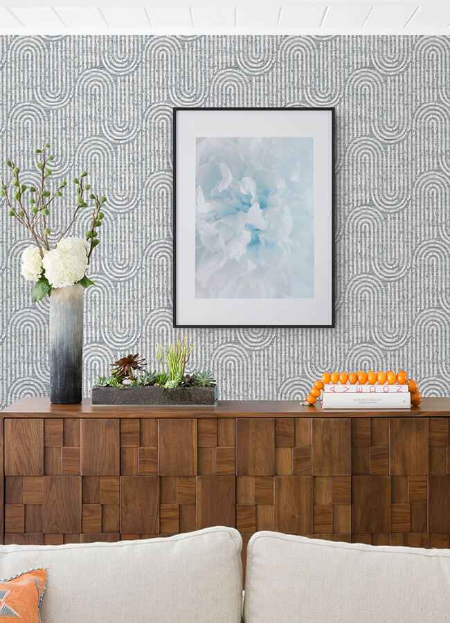 trippet-blue-zen-waves-wallpaper-york-wallcoverings-4034-26788 - York Wallcoverings Wallpaper