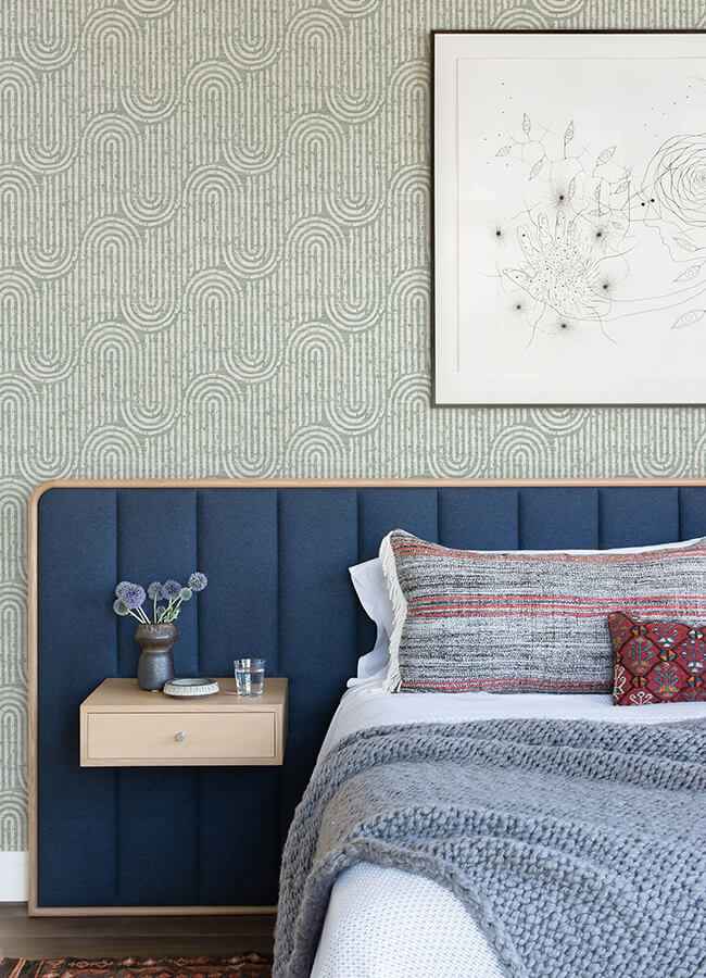 trippet-sage-zen-waves-wallpaper-york-wallcoverings-4034-26789 - York Wallcoverings Wallpaper