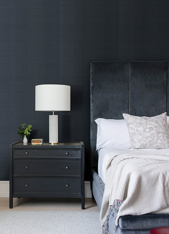 colcord-navy-sisal-grasscloth-wallpaper-york-wallcoverings-4034-72106 - York Wallpaper Wallpaper