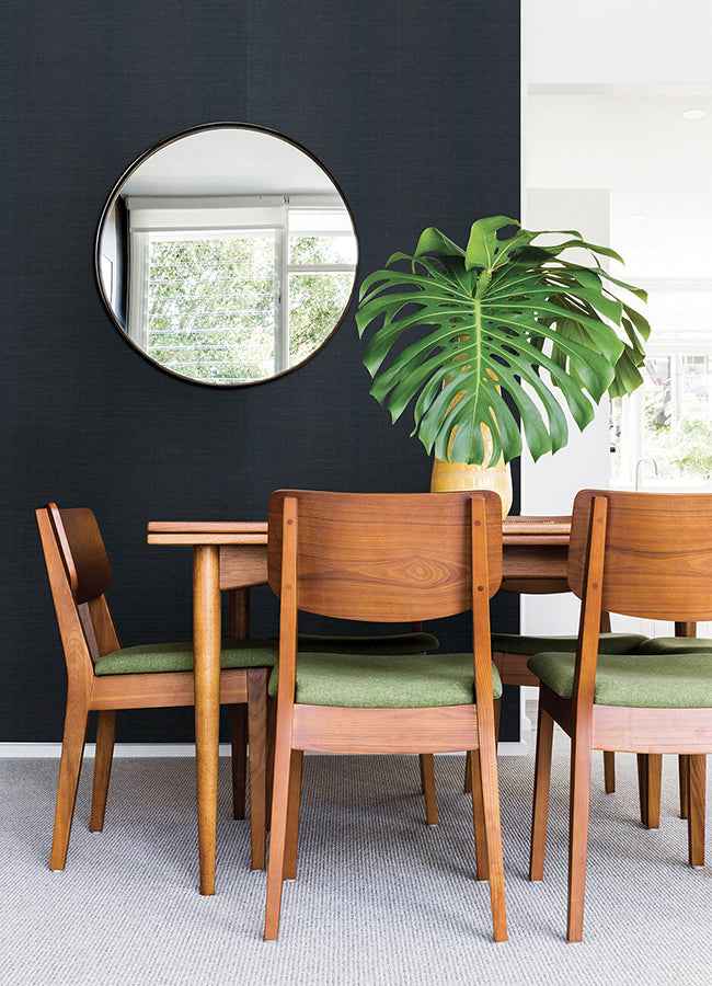 Colcord Navy Sisal Grasscloth Wallpaper - York Wallcoverings - 4034-72106 - York Wallcoverings Wallpaper