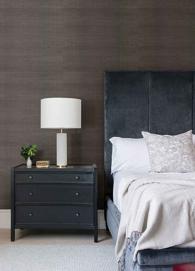 colcord-charcoal-sisal-grasscloth-wallpaper-york-wallcoverings-4034-72107 - York Wallcoverings Wallpaper