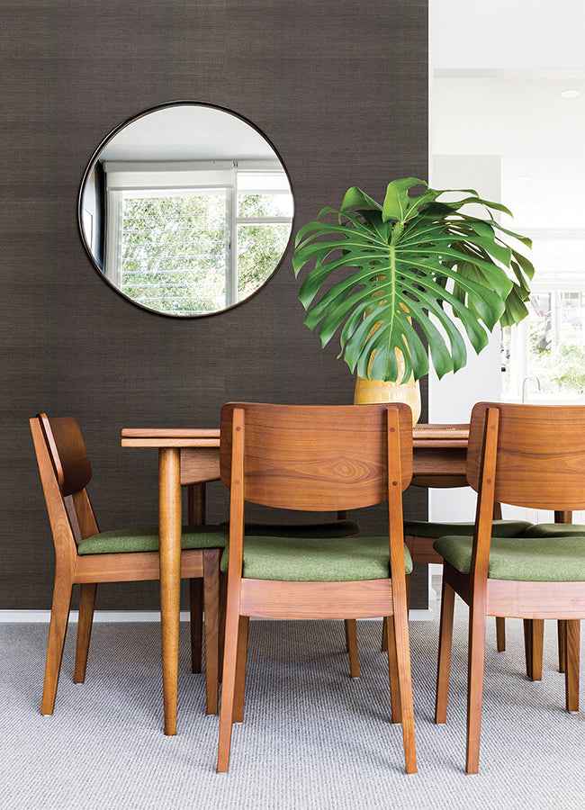 colcord-charcoal-sisal-grasscloth-wallpaper-york-wallcoverings-4034-72107 - York Wallcoverings Wallpaper
