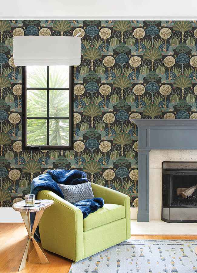 mandeville-multicolor-tropical-paradise-wallpaper-york-wallcoverings-4034-72120 - York Wallcoverings Wallpaper