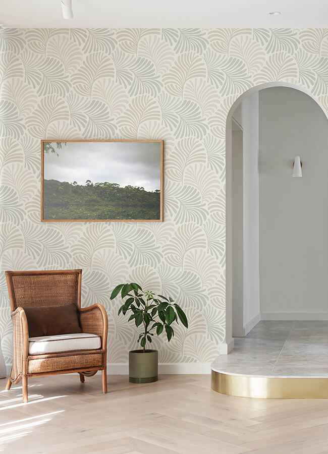 trousdale-neutral-fanning-flora-wallpaper-york-wallcoverings-4034-72129 - York Wallcoverings Wallpaper