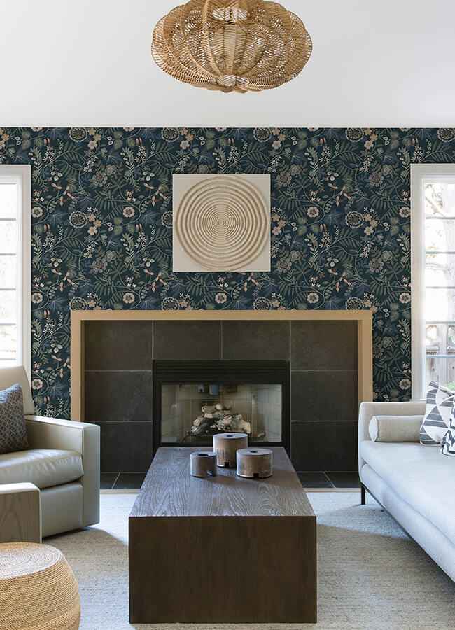 marilyn-sea-green-floral-trail-wallpaper-york-wallcoverings-4034-72137 - York Wallcoverings Wallpaper