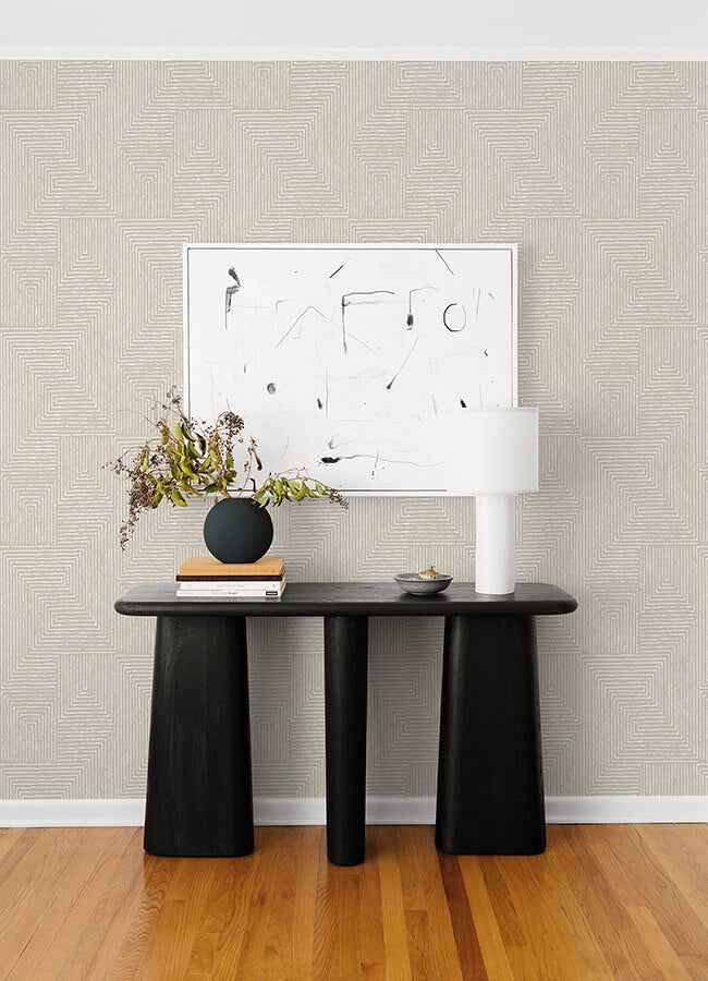 mortenson-light-grey-geometric-wallpaper-york-wallcoverings-4034-72141 - York Wallcoverings Wallpaper