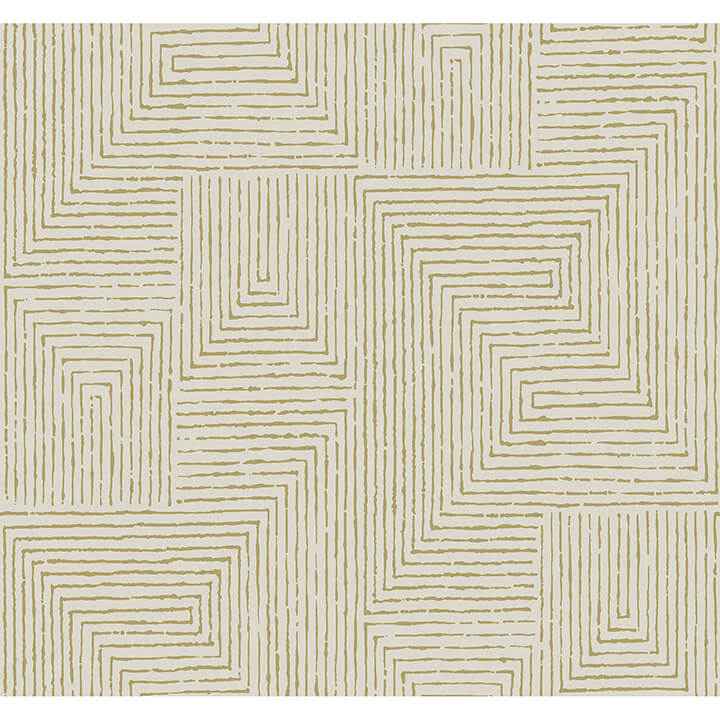 mortenson-gold-geometric-wallpaper-york-wallcoverings-4034-72142 - York Wallcoverings Wallpaper