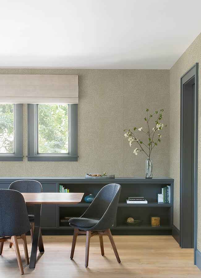 mortenson-gold-geometric-wallpaper-york-wallcoverings-4034-72142 - York Wallcoverings Wallpaper