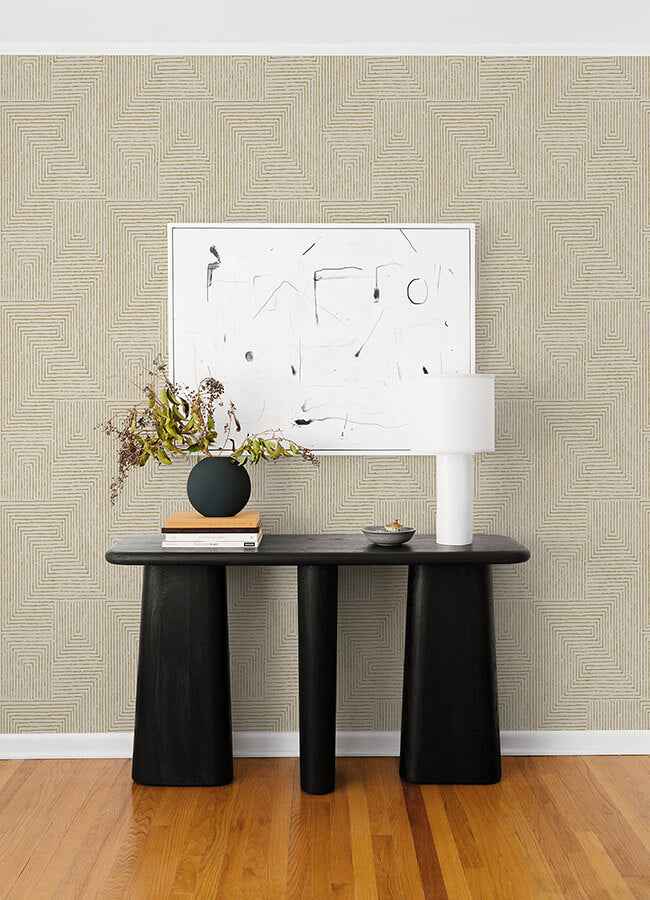 mortenson-gold-geometric-wallpaper-york-wallcoverings-4034-72142 - York Wallcoverings Wallpaper