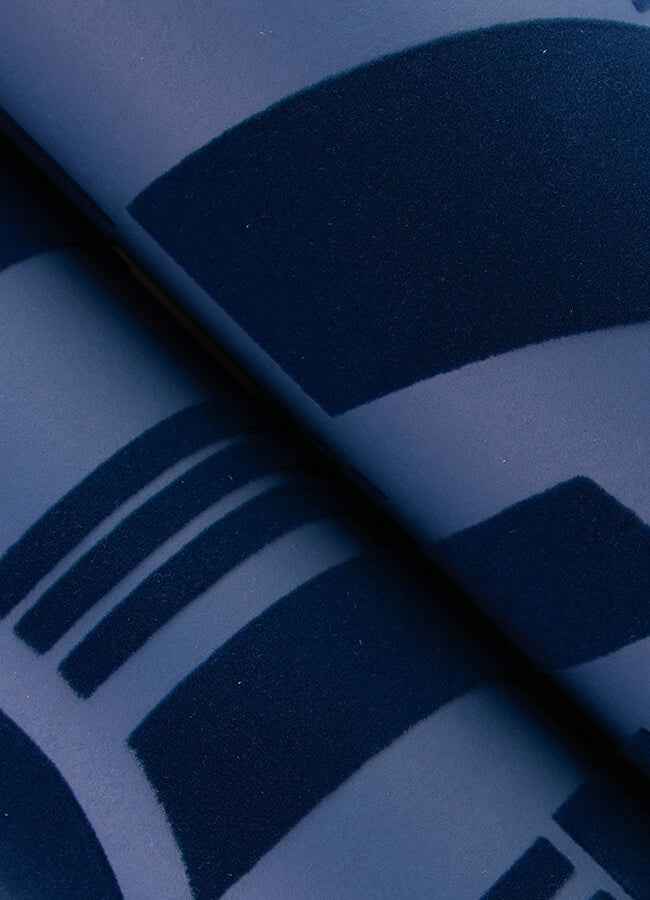 carter-indigo-geometric-flock-wallpaper-york-wallcoverings-4034-87381 - York Wallcoverings Wallpaper