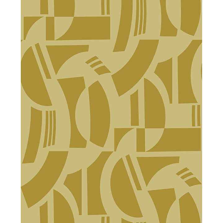 carter-gold-geometric-flock-wallpaper-york-wallcoverings-4034-87382 - York Wallcoverings Wallpaper