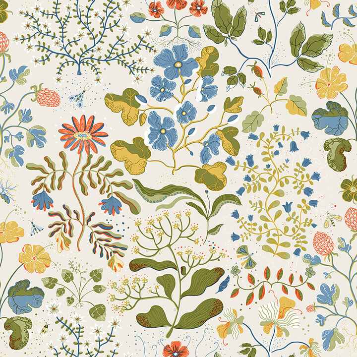 Groh Green Floral Wallpaper - York Wallcoverings - 4143-22001