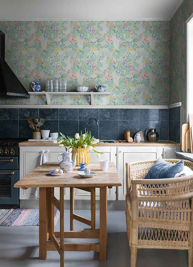Brittsommar Light Green Woodland Floral Wallpaper - York Wallcoverings - 4143-22007 - York Wallcoverings Wallpaper