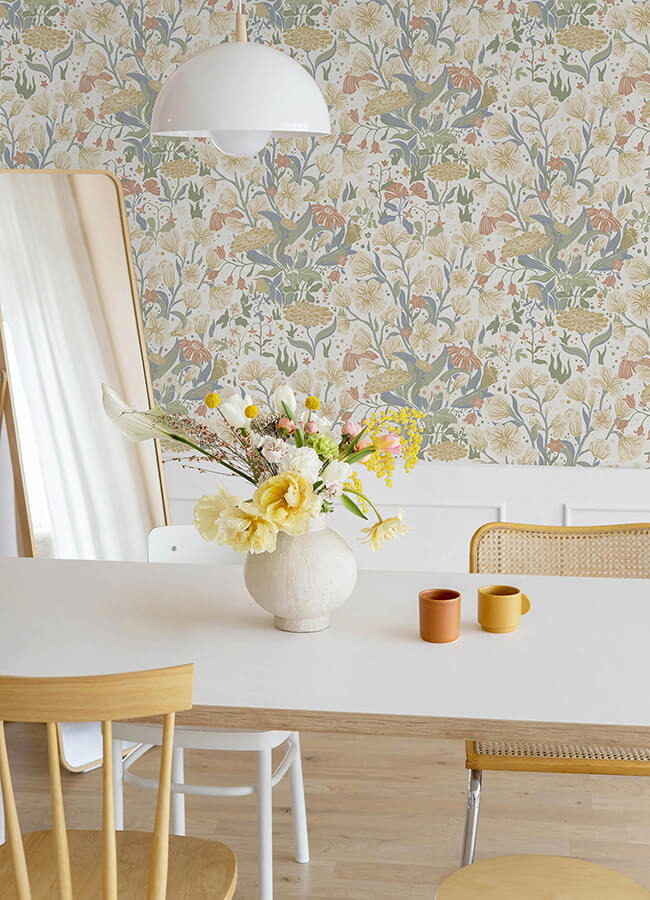 hava-neutral-meadow-flowers-wallpaper-york-wallcoverings-4143-22011 - York Wallcoverings Wallpaper