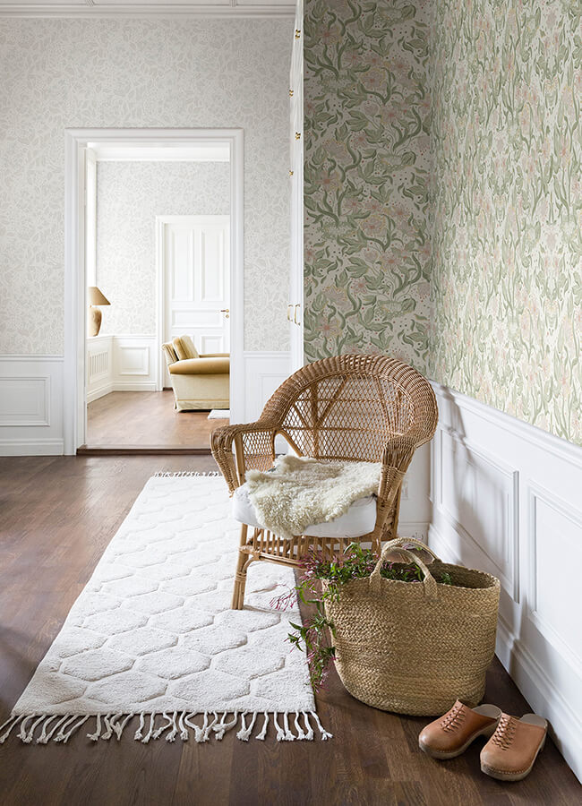 lisa-olive-floral-damask-wallpaper-york-wallcoverings-4143-22017 - York Wallcoverings Papel pintado