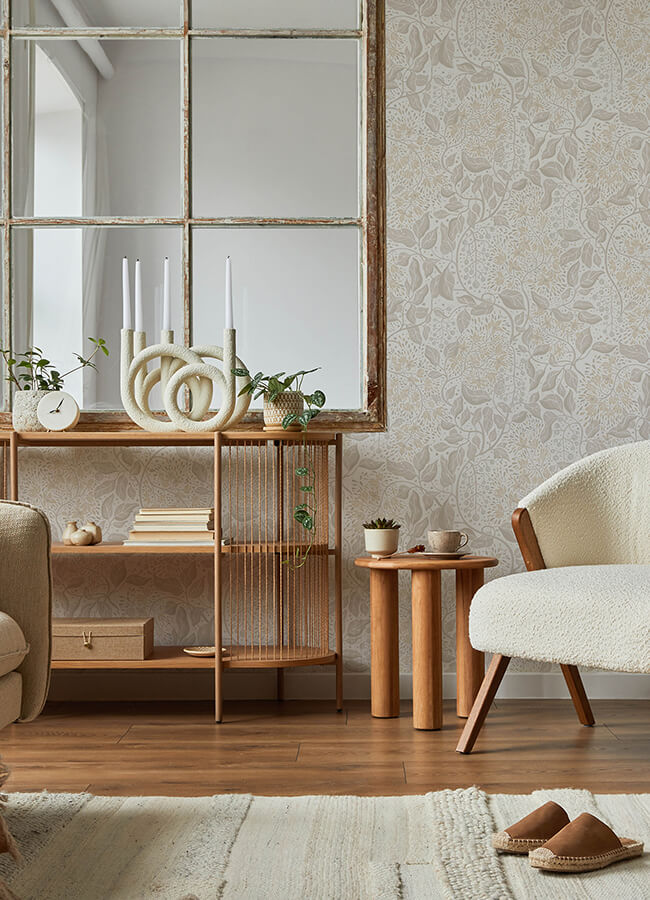 turi-khaki-twining-vines-wallpaper-york-wallcoverings-4143-22023 - York Wallcoverings Papel pintado