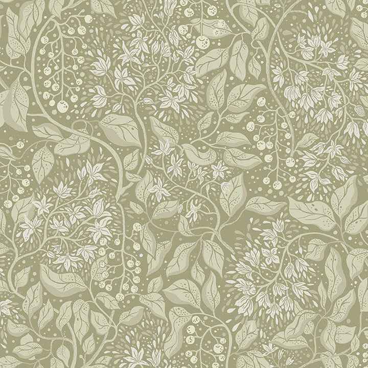 Turi Moss Twining Vines Wallpaper - York Wallcoverings - 4143-22024