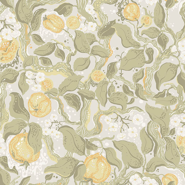 kort-sage-fruit-and-floral-wallpaper-york-wallcoverings-4143-22025 - York Wallcoverings Wallpaper
