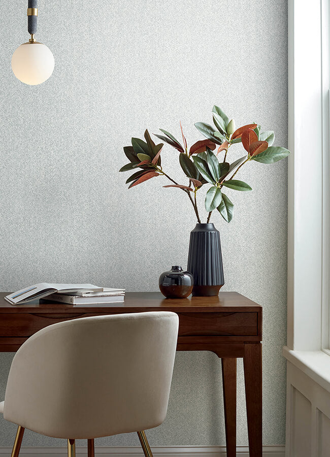 ashbee-light-grey-faux-fabric-wallpaper-york-wallcoverings-4143-26160 - York Wallcoverings Wallpaper