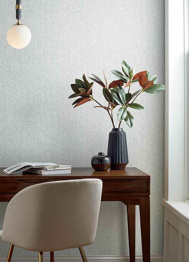 Ashbee Light Grey Faux Fabric Wallpaper - York Wallcoverings - 4143-26160 - York Wallcoverings Wallpaper