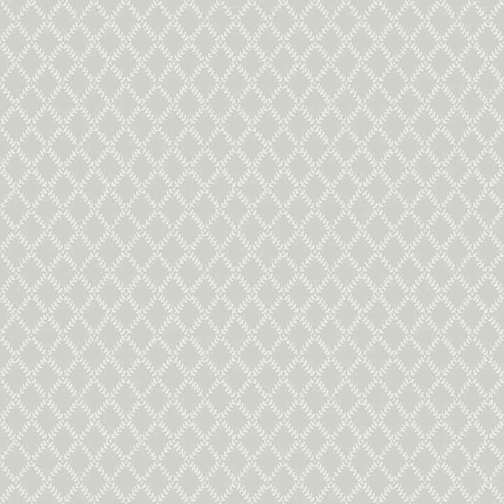 Trevor Grey Leaf Trellis Wallpaper - York Wallcoverings - 4143-34005
