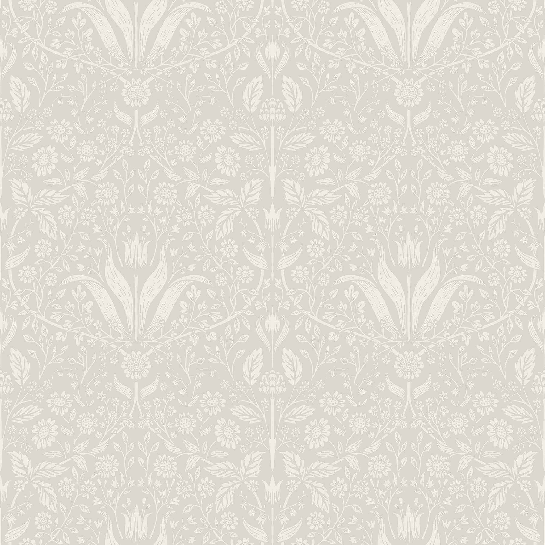 Mara Beige Tulip Ogee Wallpaper - York Wallcoverings - 4143-34039 - York Wallcoverings Wallpaper