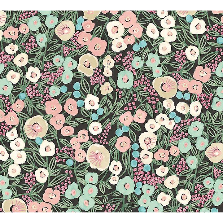 flora-ditsy-pink-garden-wallpaper-york-wallcoverings-ghs50110w - York Wallcoverings Wallpaper